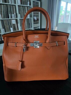 HERMES BIRKIN ORANGE LEATHER HANDBAG